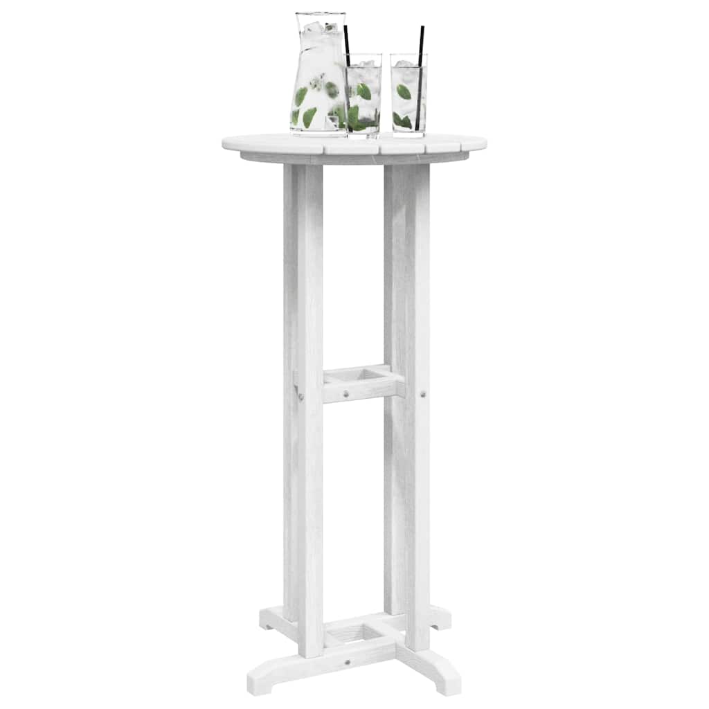 vidaXL Bar Table White 55 x 55 x 107 cm Polyethylene