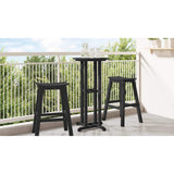 vidaXL Bar Table White 55 x 55 x 107 cm Polyethylene