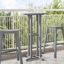 vidaXL Bar Table White 55 x 55 x 107 cm Polyethylene
