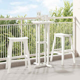vidaXL Barkruk 2 pcs Wit 52 x 43 x 73,5 cm HDPE