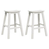 vidaXL Barkruk 2 pcs Wit 52 x 43 x 73,5 cm HDPE