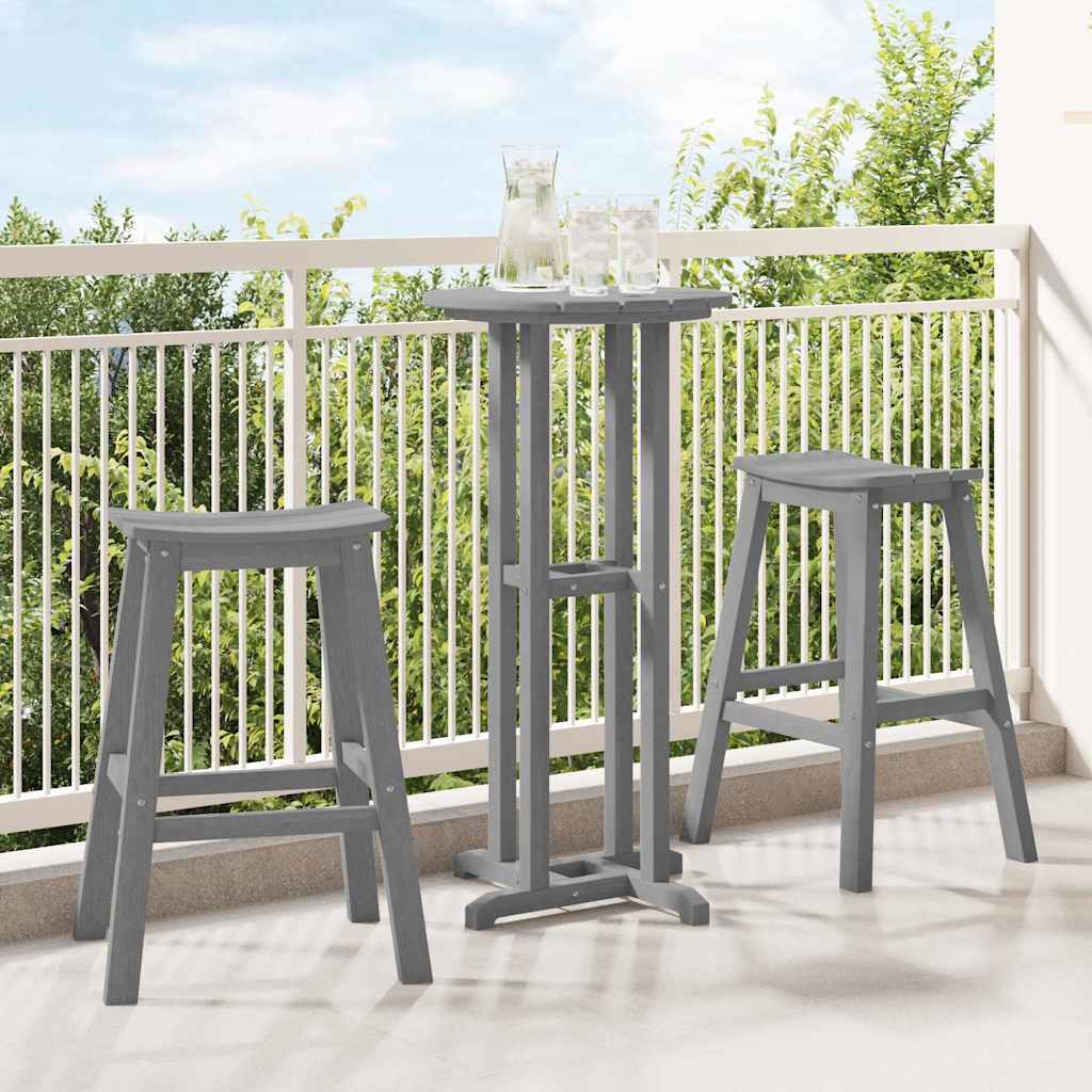 vidaXL Barkruk 2 pcs Wit 52 x 43 x 73,5 cm HDPE