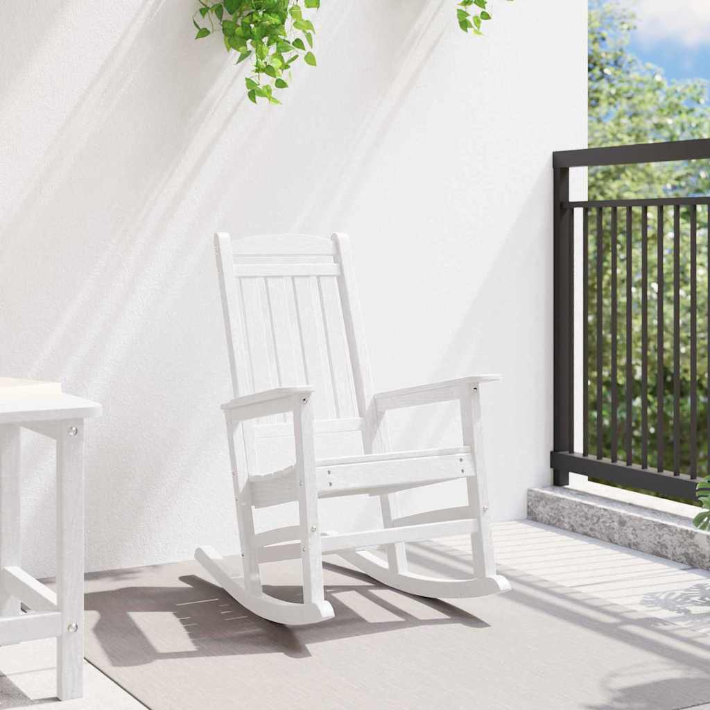 vidaXL Garden Rocking Chair White 92 x 70 x 108 cm HDPE