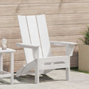 vidaXL Opvouwbare Adirondack Stoel Wit 80,5 x 74,5 x 92 cm HDPE