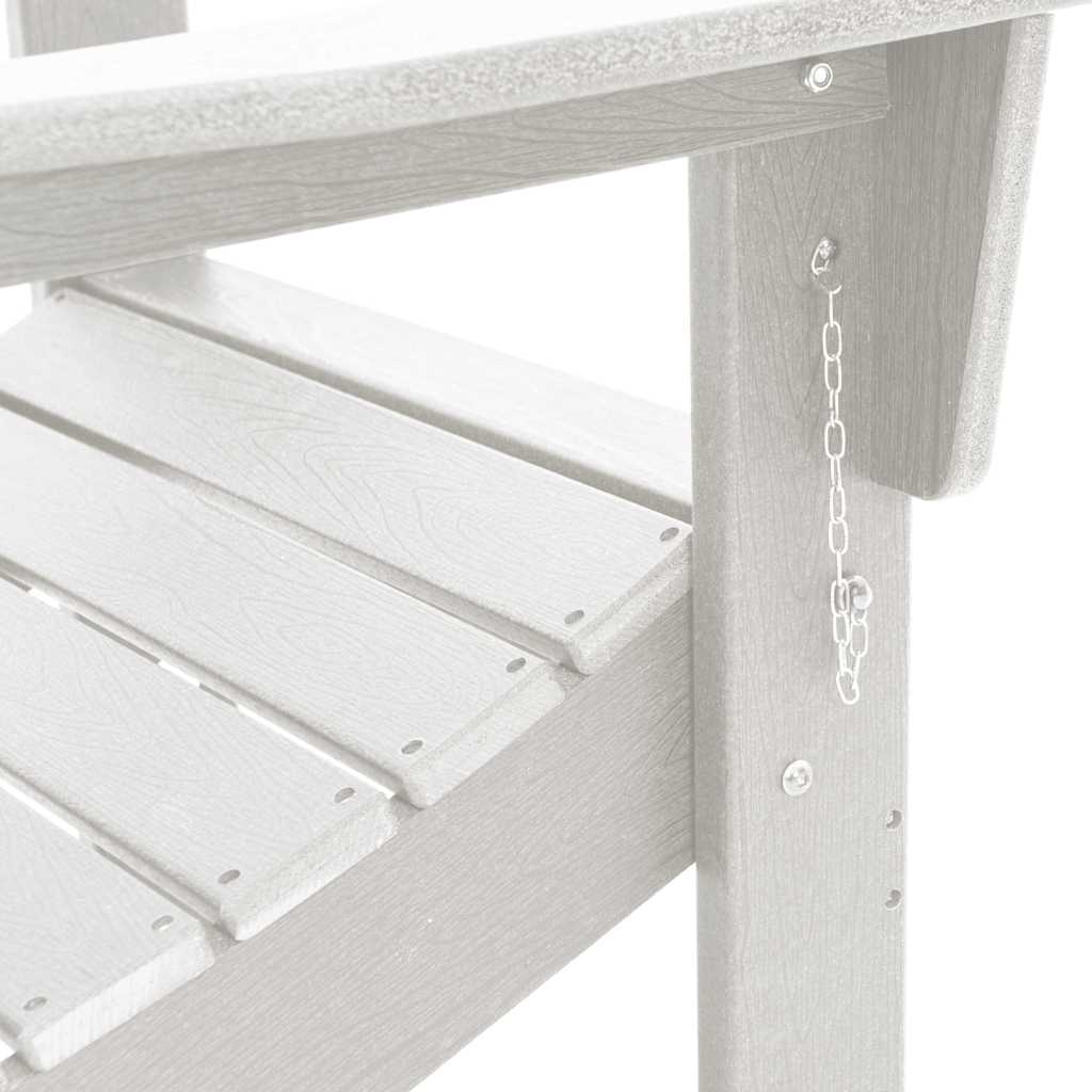 vidaXL Opvouwbare Adirondack Stoel Wit 80,5 x 74,5 x 92 cm HDPE