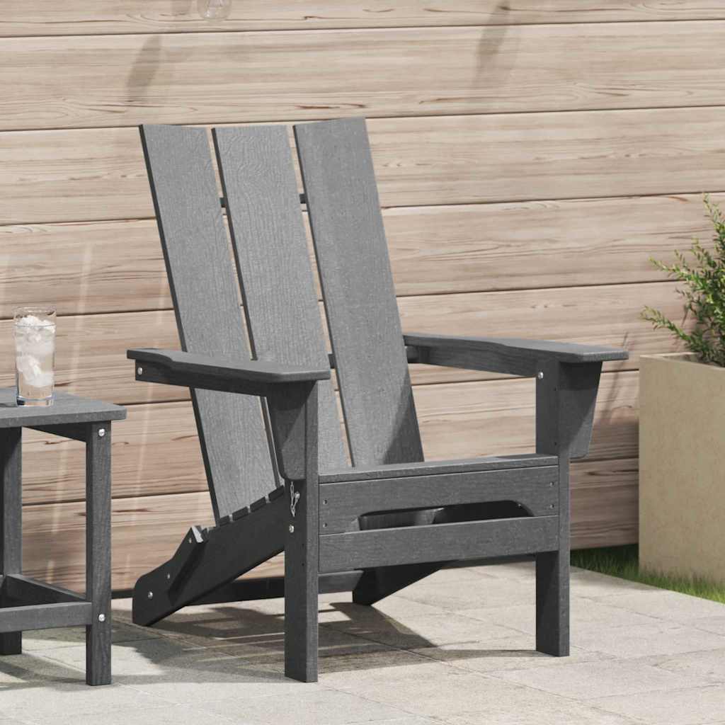 vidaXL Opvouwbare Adirondack Stoel Wit 80,5 x 74,5 x 92 cm HDPE