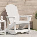 vidaXL Adirondack Rocking Chair White 92 x 73.5 x 92 cm HDPE