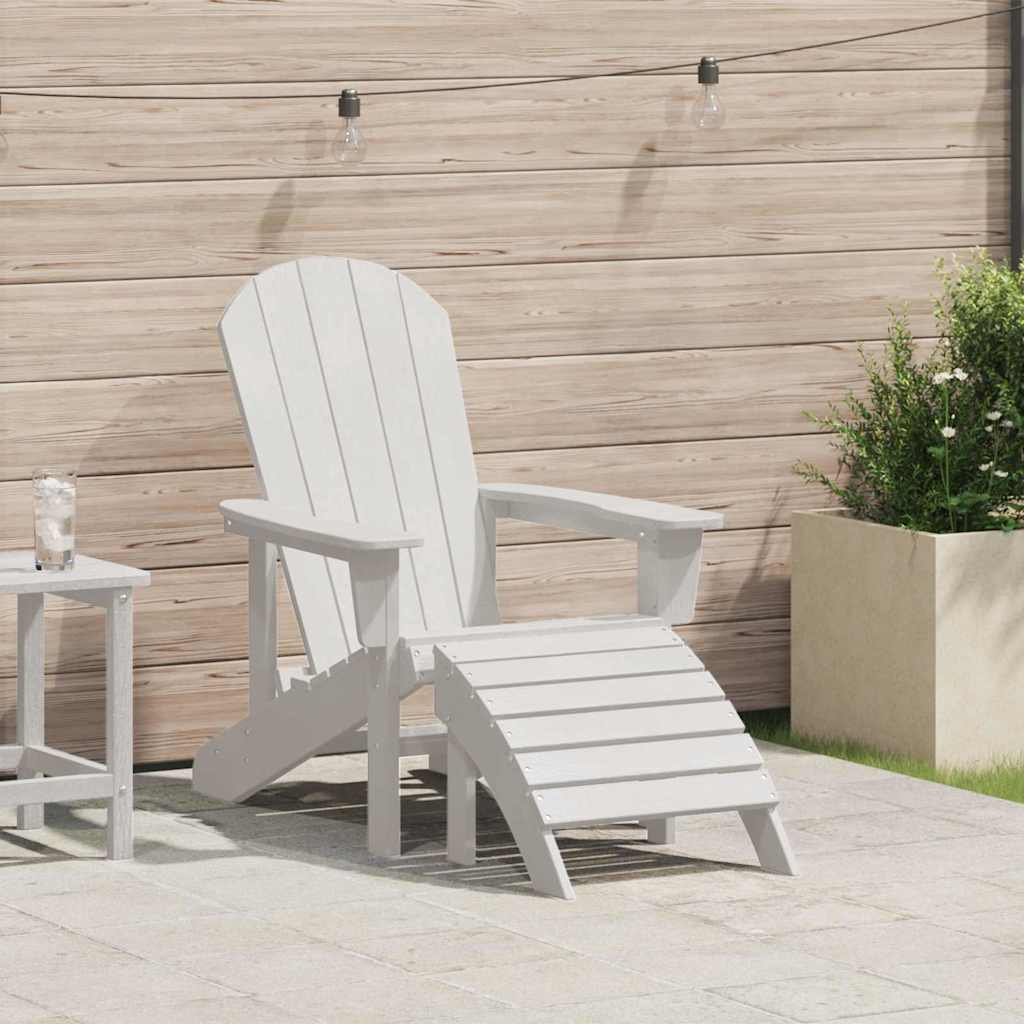 vidaXL Adirondack Chair White 82 x 74 x 92 cm HDPE