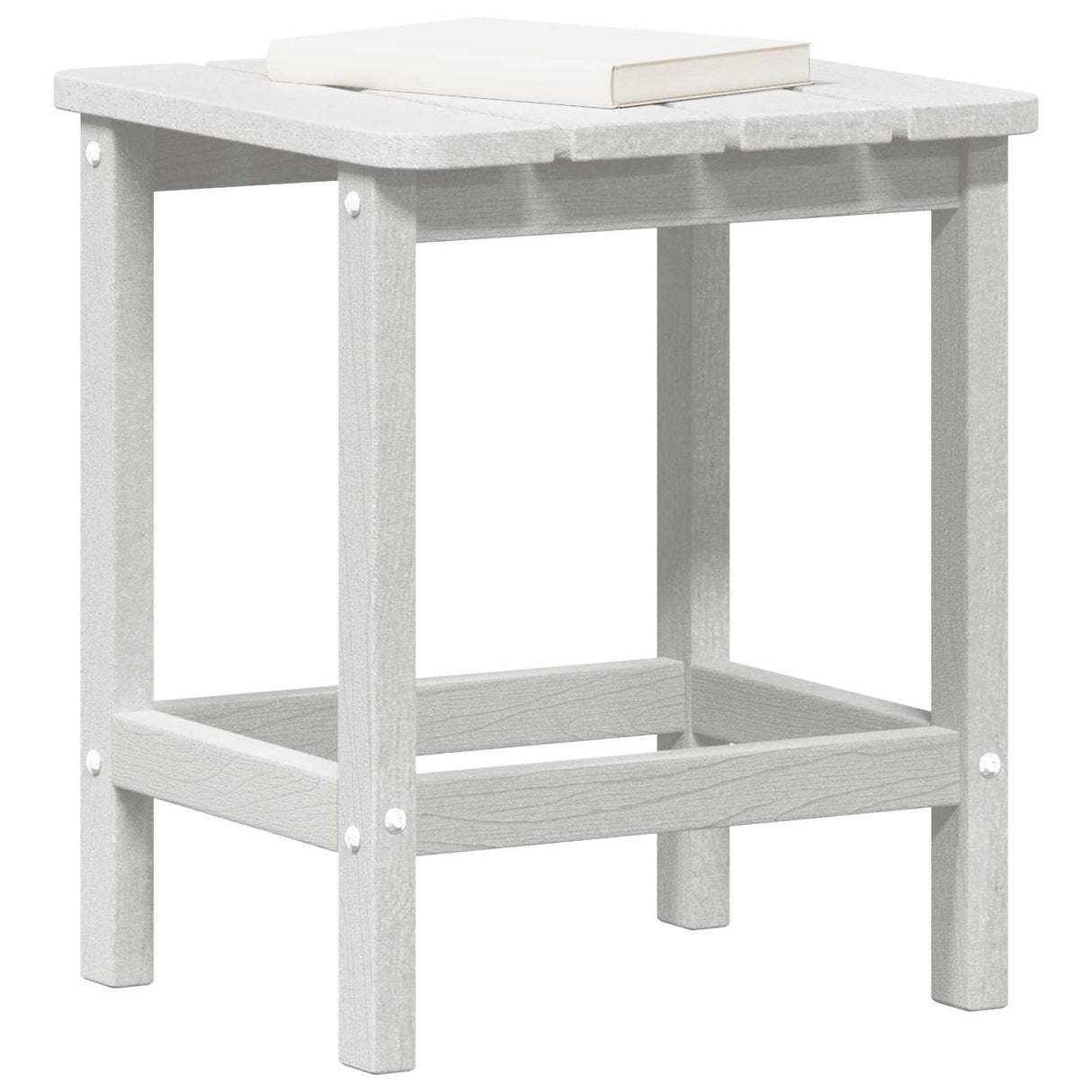 vidaXL Side Table White 38 x 38 x 46 cm Polyethylene