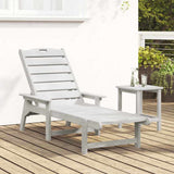vidaXL Ligstoel Wit 195,5 x 53 x 98,5 cm HDPE