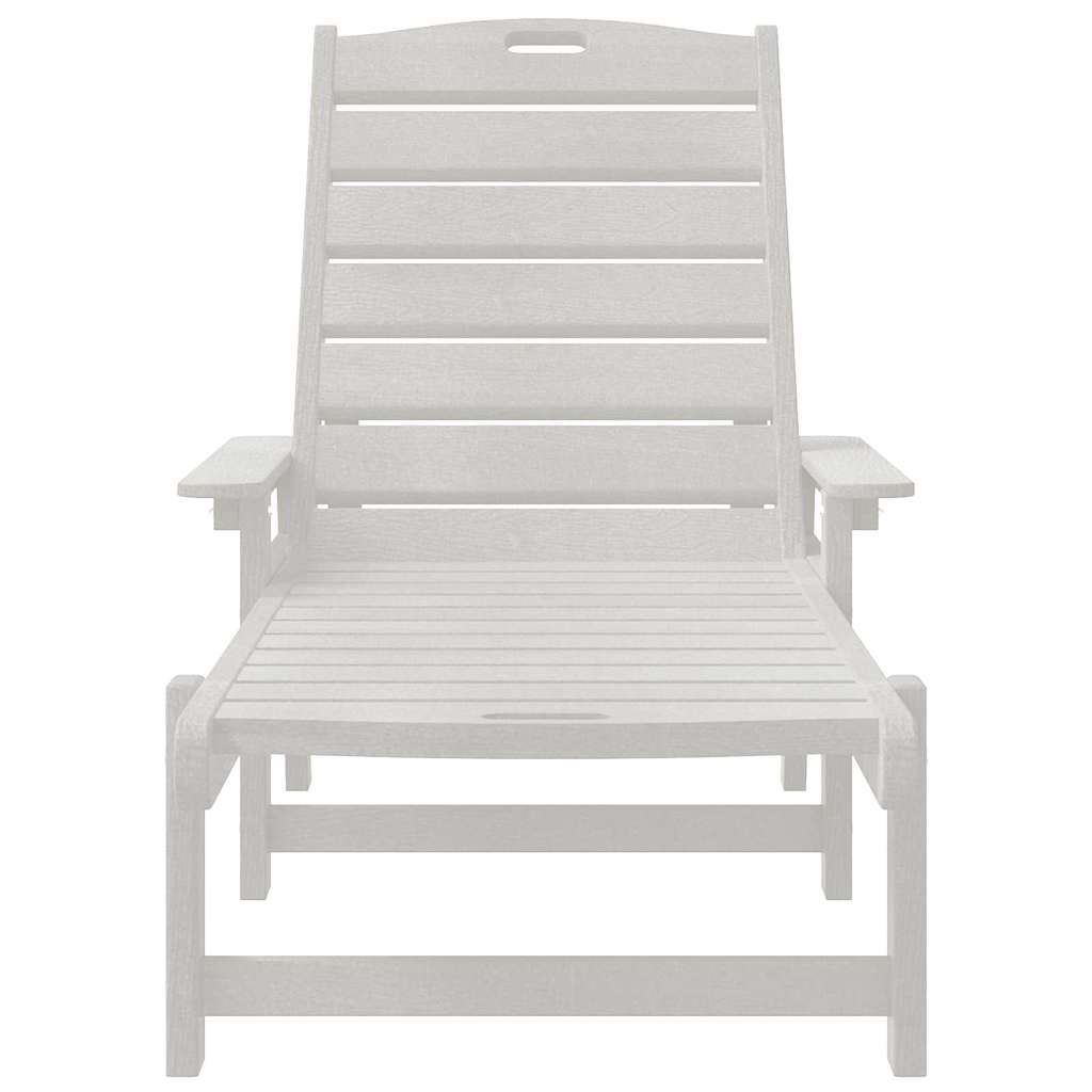 vidaXL Ligstoel Wit 195,5 x 53 x 98,5 cm HDPE