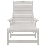 vidaXL Ligstoel Wit 195,5 x 53 x 98,5 cm HDPE