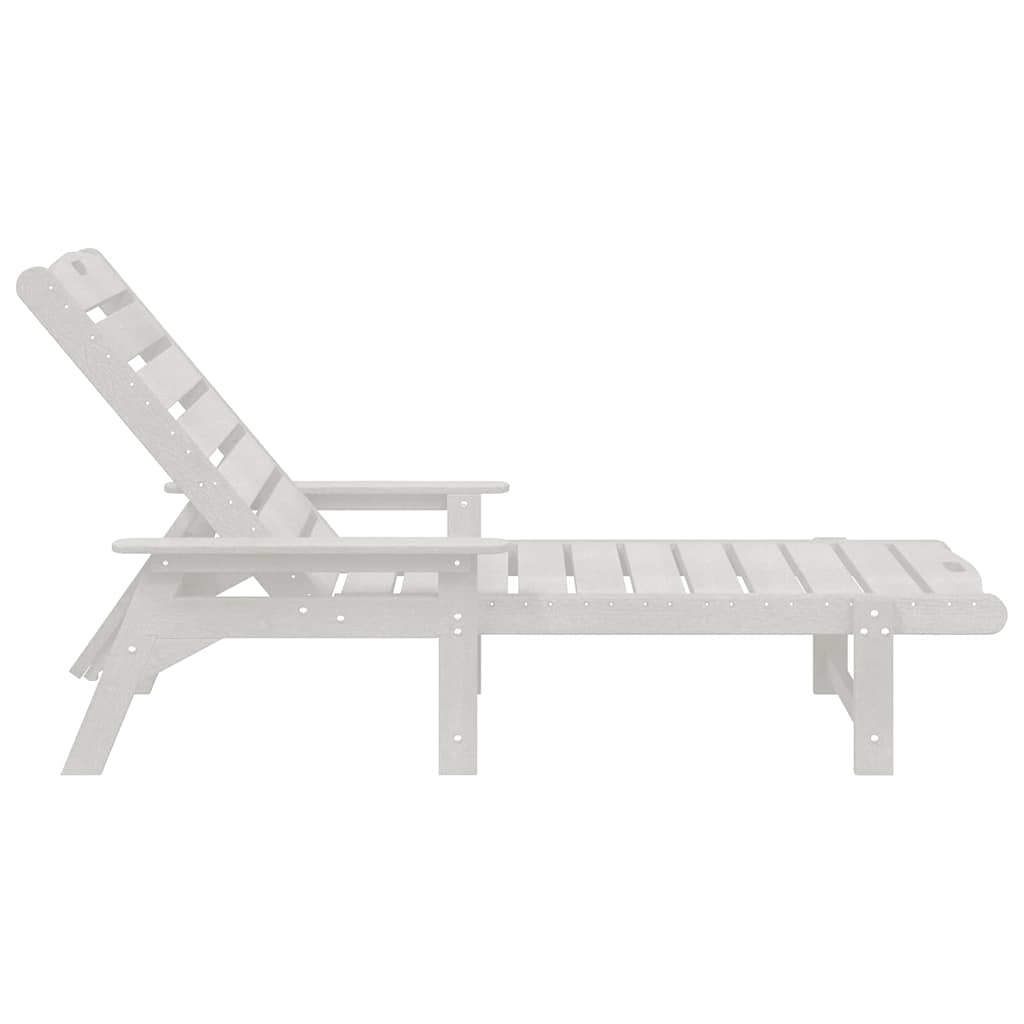 vidaXL Ligstoel Wit 195,5 x 53 x 98,5 cm HDPE
