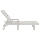 vidaXL Ligstoel Wit 195,5 x 53 x 98,5 cm HDPE