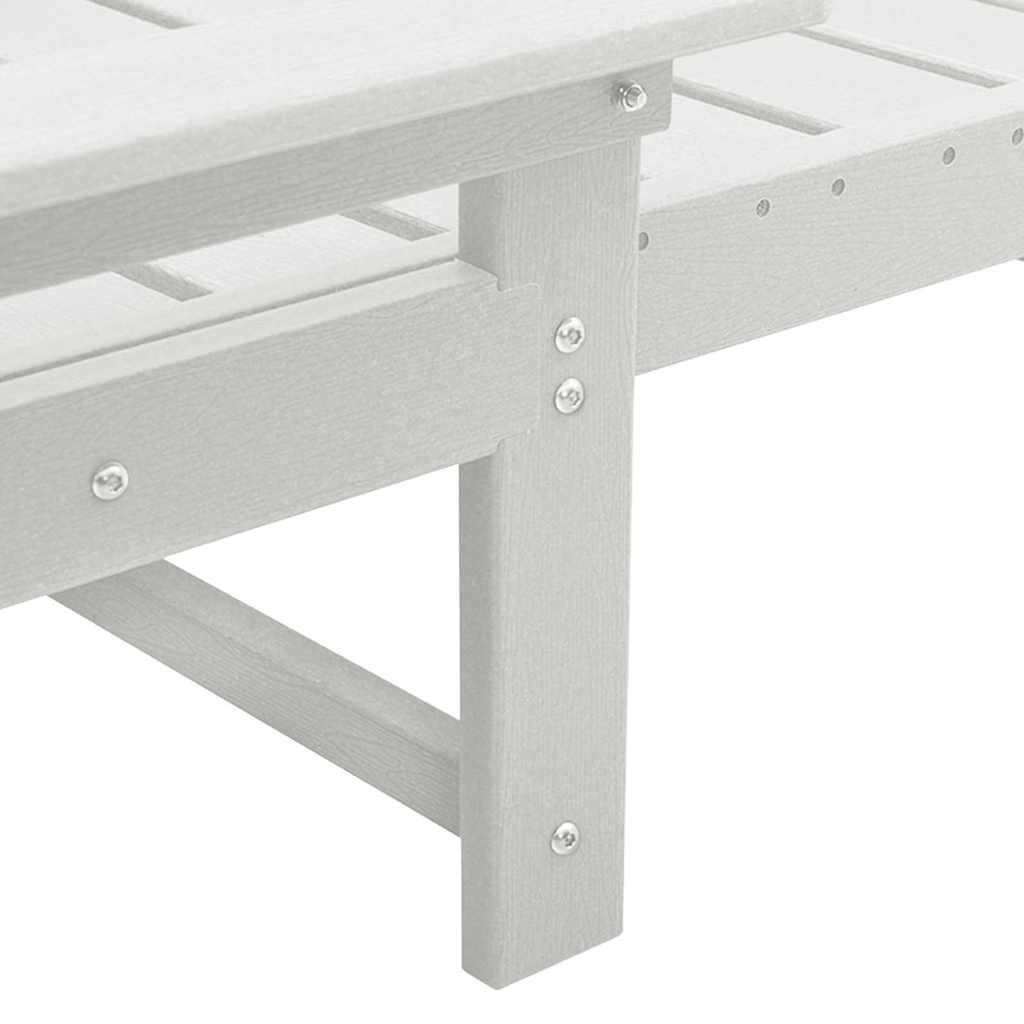 vidaXL Ligstoel Wit 195,5 x 53 x 98,5 cm HDPE