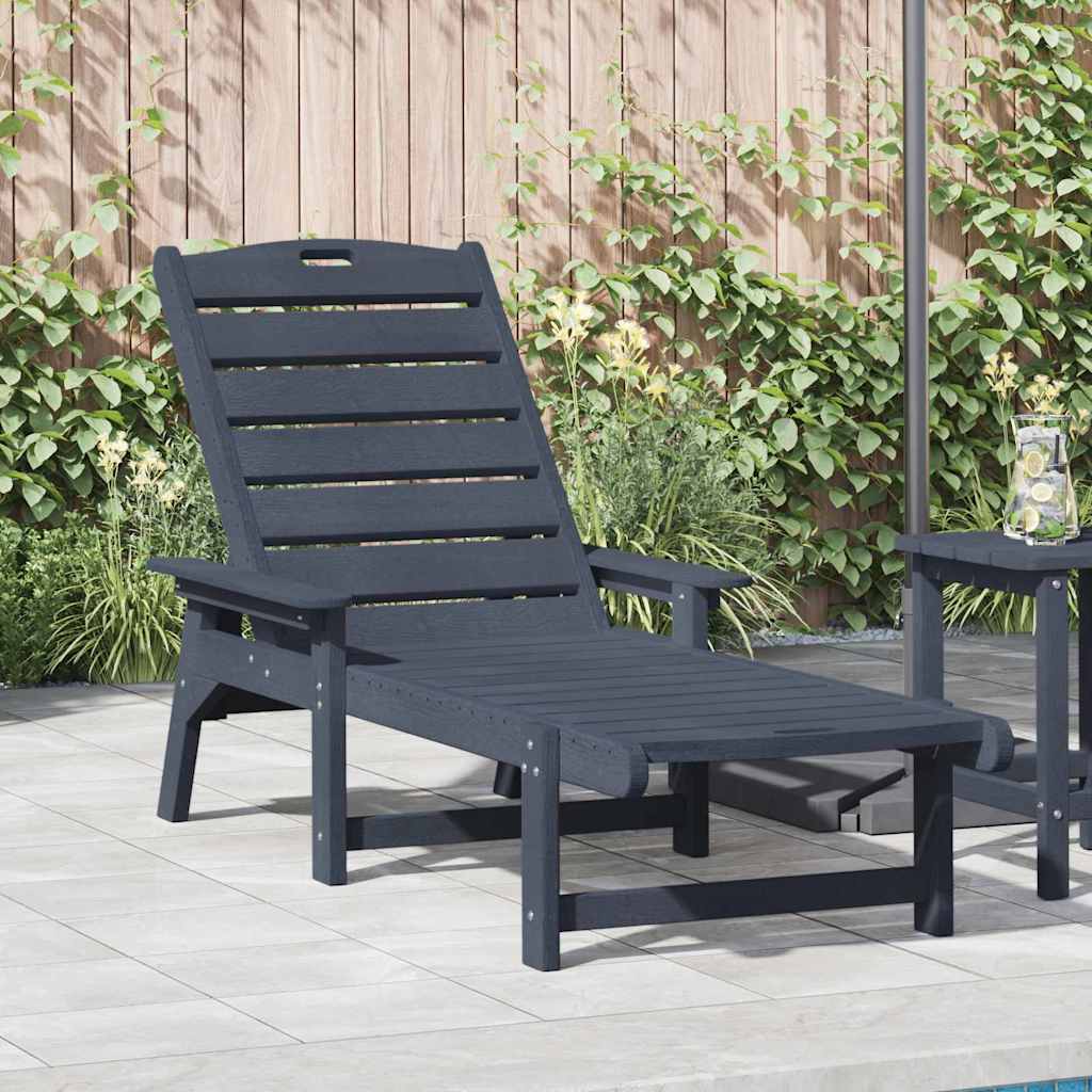 vidaXL Ligstoel Wit 195,5 x 53 x 98,5 cm HDPE