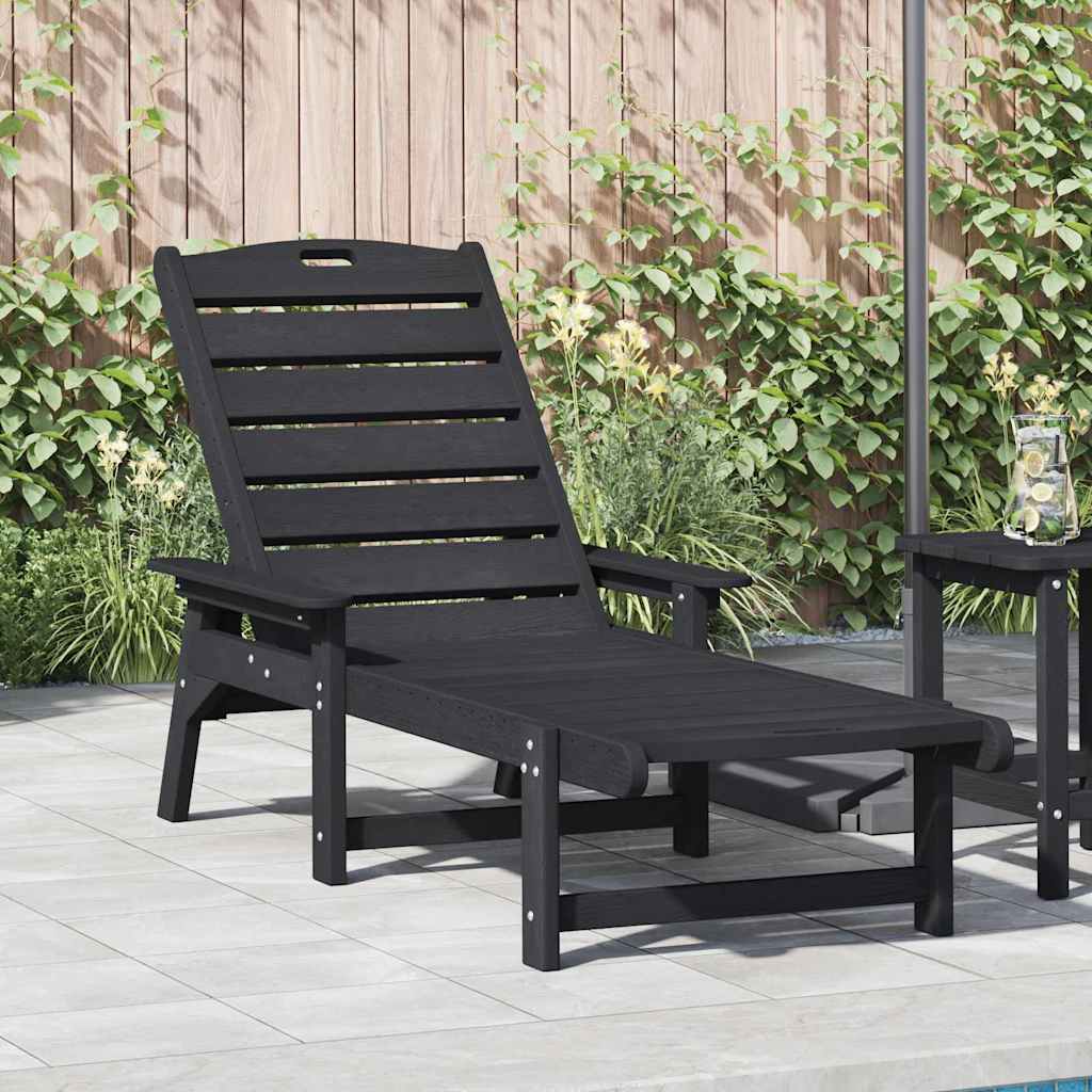 vidaXL Ligstoel Wit 195,5 x 53 x 98,5 cm HDPE
