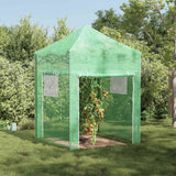 vidaXL Kas met Pop-up Frame met dak Groen 200 x 200 x 300 cm IJzer