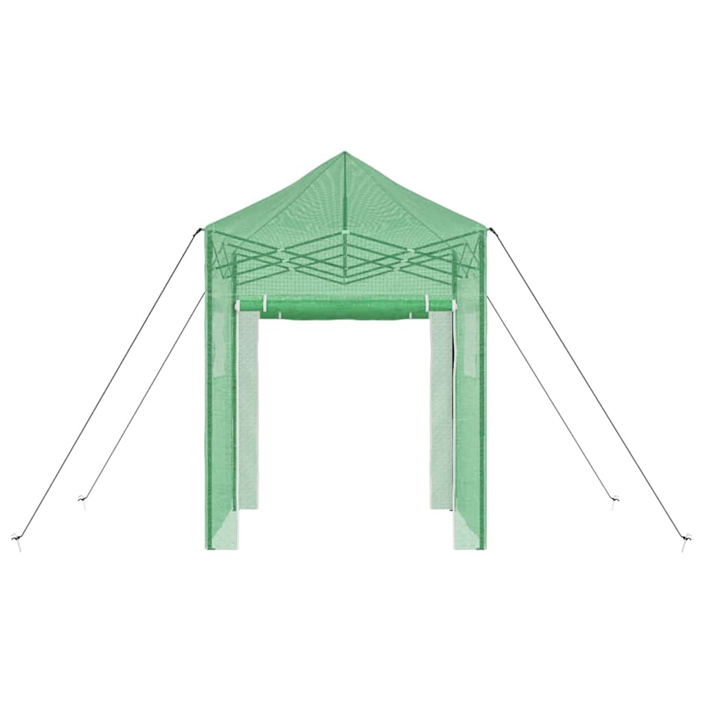 vidaXL Kas met Pop-up Frame met dak Groen 200 x 200 x 300 cm IJzer