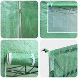 vidaXL Kas met Pop-up Frame met dak Groen 200 x 200 x 300 cm IJzer