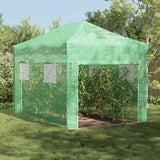 vidaXL Kas met Pop-up Frame met dak Groen 200 x 200 x 300 cm IJzer