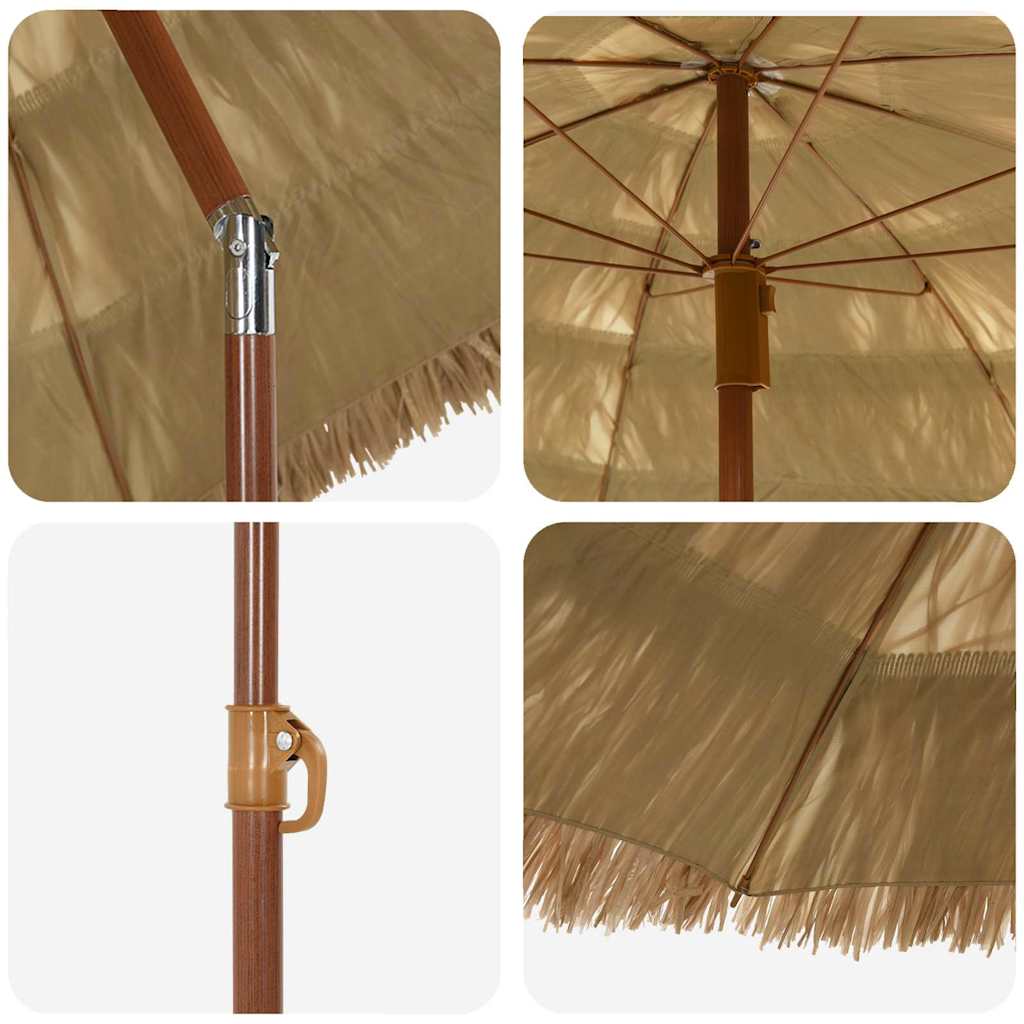 vidaXL Tuinparasol Naturel 160 x 160 x 196 cm