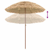 vidaXL Strandparasol Naturel 255 x 255 x 255 cm Polyester en Staal