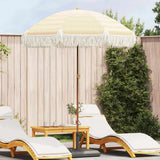 vidaXL Beach Parasol Yellow and White 160 x 160 x 196 cm Polyester and Steel