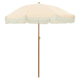 vidaXL Beach Parasol Yellow and White 160 x 160 x 196 cm Polyester and Steel