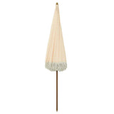 vidaXL Beach Parasol Yellow and White 160 x 160 x 196 cm Polyester and Steel