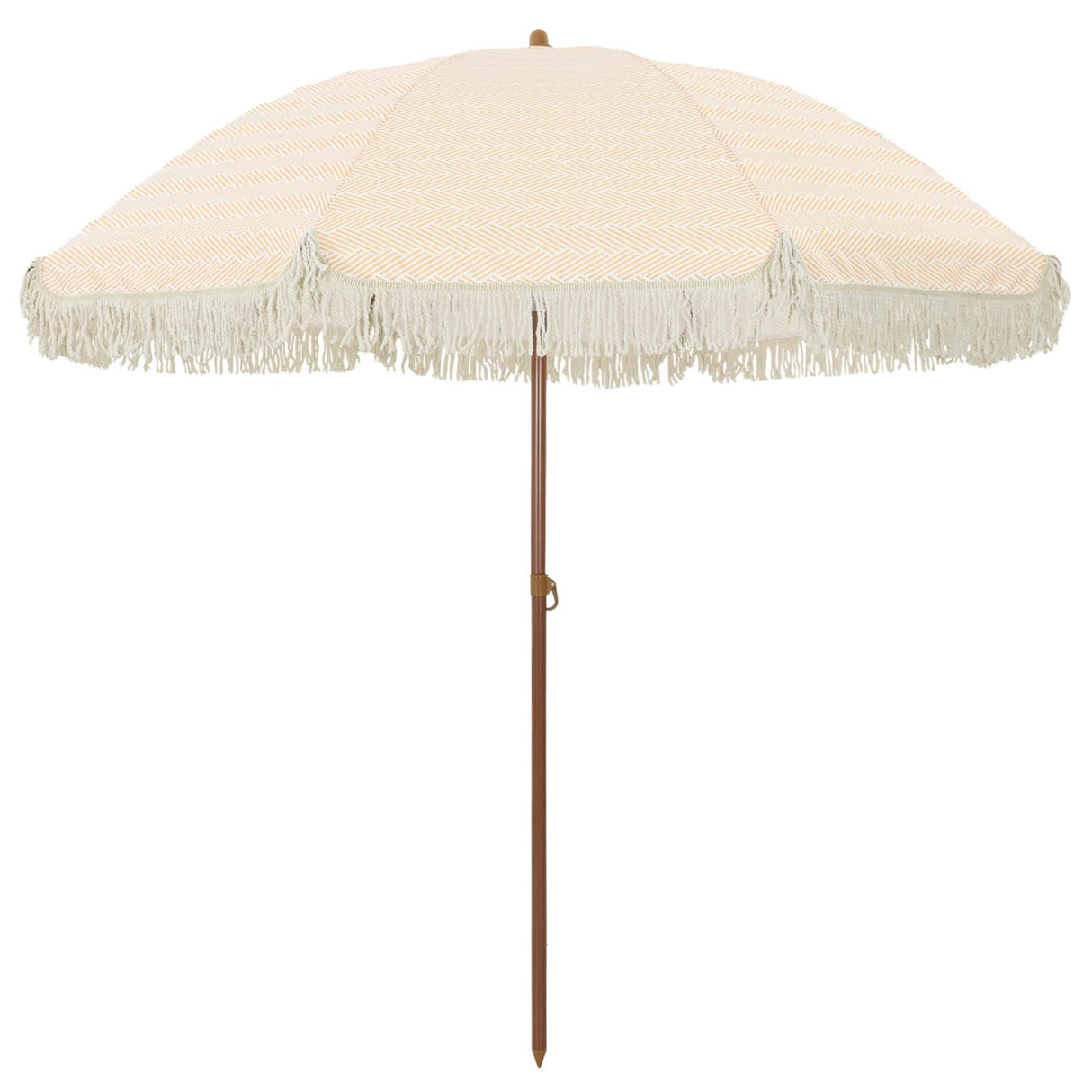 vidaXL Beach Umbrella Yellow and White 205 x 205 x 210 cm Polyester and Steel
