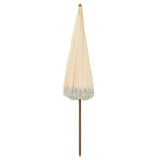 vidaXL Beach Umbrella Yellow and White 205 x 205 x 210 cm Polyester and Steel