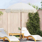 vidaXL Beach Parasol Yellow and White 160 x 160 x 196 cm Polyester and Steel