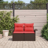 vidaXL Garden Sofa with Cushion 141 x 62 x 69 cm Poly Rattan