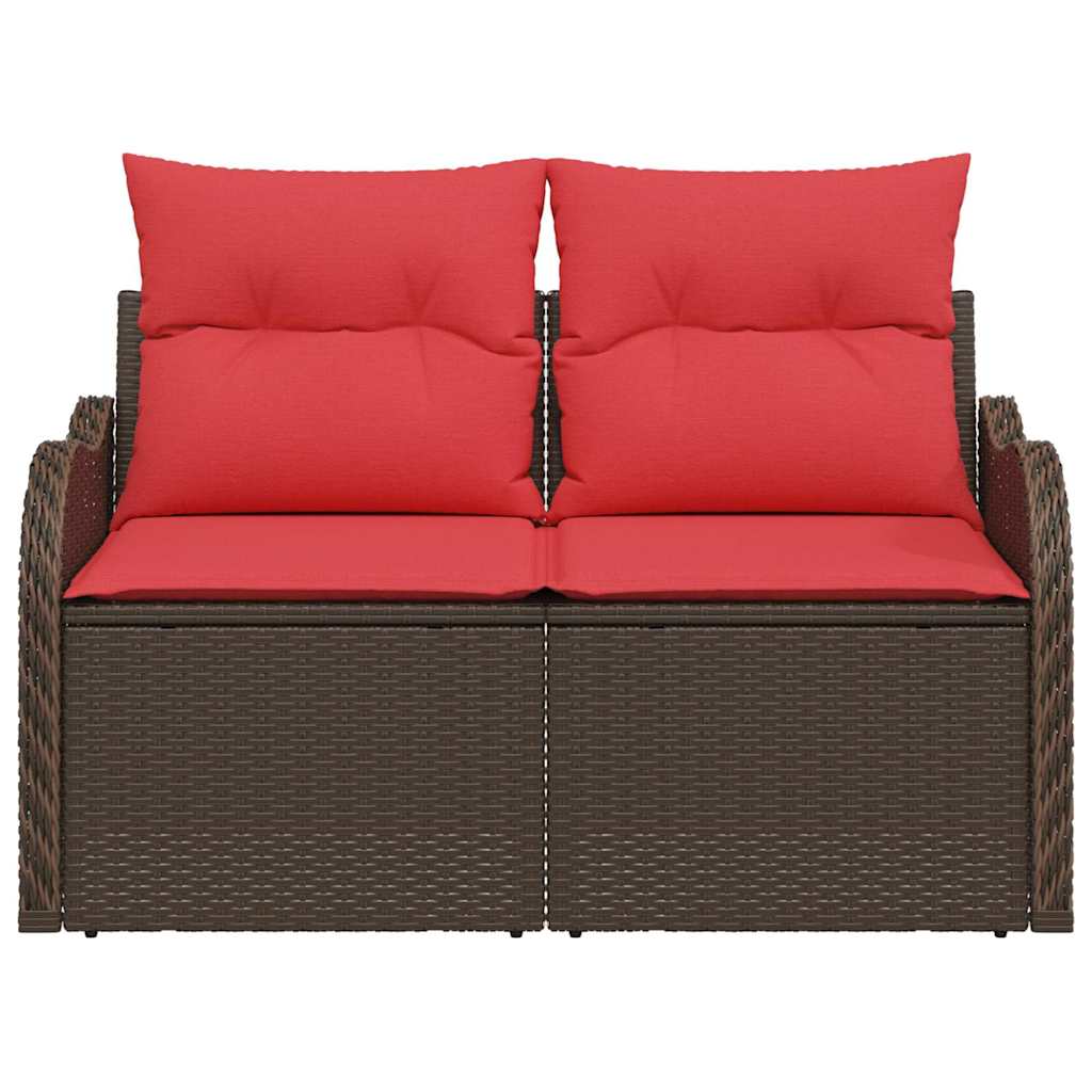 vidaXL Garden Sofa with Cushion 121 x 62 x 69 cm Polyrattan