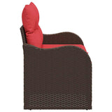vidaXL Garden Sofa with Cushion 121 x 62 x 69 cm Polyrattan