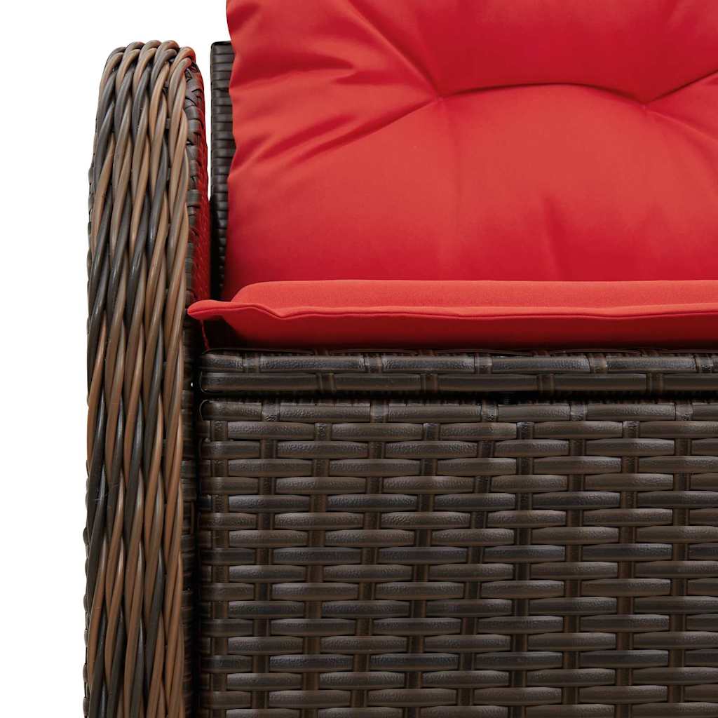 vidaXL Garden Sofa with Cushion 121 x 62 x 69 cm Polyrattan