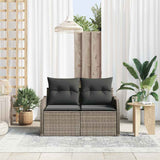 vidaXL Tuin Sofa met kussen Zwart 121 x 62 x 69cm poly rattan