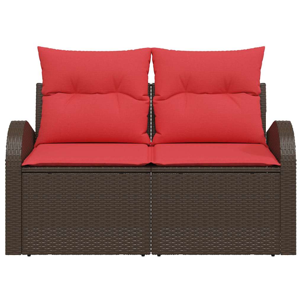 vidaXL Tuin Sofa Bruin 124 x 62 x 85cm poly rattan
