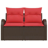 vidaXL Tuin Sofa Bruin 124 x 62 x 85cm poly rattan