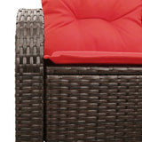vidaXL Tuin Sofa Bruin 124 x 62 x 85cm poly rattan