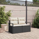 vidaXL Tuin Sofa met kussen 120 x 62 x 69 cm poly rattan