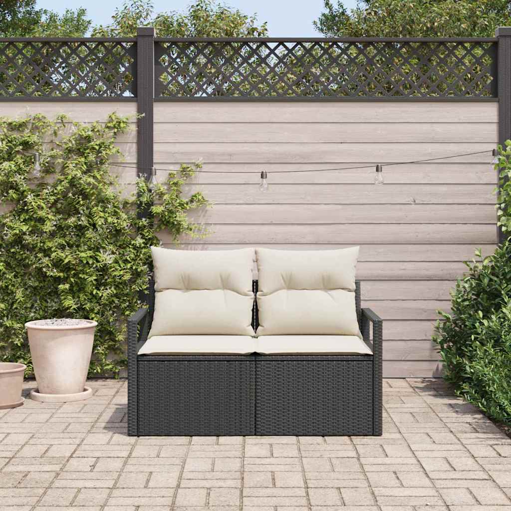 vidaXL Tuin Sofa met kussen 120 x 62 x 69 cm poly rattan