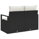 vidaXL Tuin Sofa met kussen 120 x 62 x 69 cm poly rattan