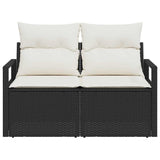 vidaXL Tuin Sofa met kussen 120 x 62 x 69 cm poly rattan