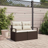 vidaXL Tuin Sofa met kussen 120 x 62 x 69 cm poly rattan
