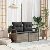 vidaXL Tuin Sofa met kussen 120 x 62 x 69 cm poly rattan