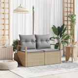 vidaXL Tuin Sofa met kussen 120 x 62 x 69 cm poly rattan
