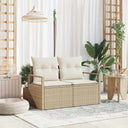 vidaXL Tuin Sofa met kussen 120 x 62 x 69 cm poly rattan