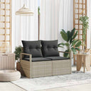 vidaXL Tuin Sofa met kussen 120 x 62 x 69 cm poly rattan
